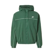 Nike Sportswear Prehodna jakna CLUB ATHLETE temno zelena / bela