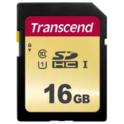 SDHC TRANSCEND 16GB 500S, 95/60MB/s, MLC, C10, UHS-I Speed Class 3 (U3), V30 (TS16GSDC500S)