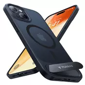 Premium ovitek Torras Pstand za iPhone 15 - black