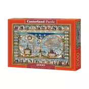 Castorland - Puzzle Zemljevid sveta, 1639 - 2 000 kosov