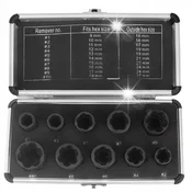 shumee Nastavki za izvlečenje vijakov za poškodovane strojno obdelane vijake 9-19 mm, komplet 10 kosov