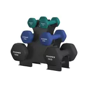 Songmics Set uteži šestkotne oblike 135x65x6 cm barva akvamarin