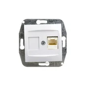 shumee Carla enojna računalniška vtičnica RJ45 Cat 5e bela 1748-10