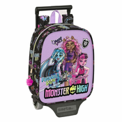 Školski Ruksak s Kotacima Monster High Creep Crna 22 x 27 x 10 cm