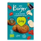 BIO MINI VEGANSKI BURGERJI Z JAJČEVCI IN POSUŠENIMI PARADIŽNIKI, 160 g