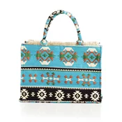 SORENA HANDMADE Ženska torba Knossos tote, Tirkizna