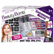 Beauty Bomb Najstniške tetovaže z bleščicami set z barvnimi prameni