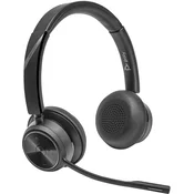 HP Poly Savi 7420 Office Stereo DECT 1880-1900 MHz Headset Slušalke z mikrofonom Brezžična Naglavni trak Pisarna/klicni center Bluetooth Stojalo za polnjenje Črna
