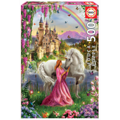 Puzzle Fairy and Unicorn Educa 500 delov in Fix lepilo od 11 leta