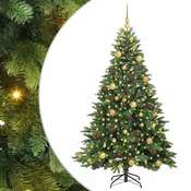 Vidaxl Umestno božično drevo med 300 LED Zelena 180 cm PE in PVC