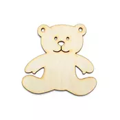 Leseni okraski za decoupage za obešanje - Medvedek (leseni)