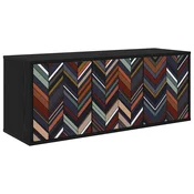 vidaXL Stenska TV omarica OMMEN 102 x 33 x 40 cm Črni hrast