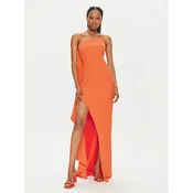 Fracomina Večerna obleka FQ24SD3012W47601 Oranžna Slim Fit