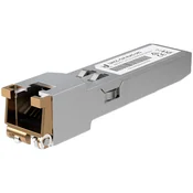Ubiquiti UACC-CM-RJ45-MG SFP+ to RJ45 adapter, 1/2.5/5/10 GbE is a RJ45 transceiver that can be inserted into an SFP port in order to connect a copper