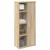 Vidaxl vidaXL Kopalniška omarica z valjčnimi nosilci sonoma hrast 39x22x90 cm