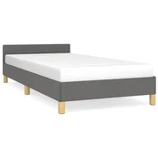 Vidaxl Posteljni okvir brez vzmetnice temno siv 80x200 cm blago