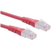 ROLINE Roline 21.15.1321 RJ45 omrežni kabel\, Patch kabel CAT 6 S/FTP 0.50 m rdeča  1 kos, (20420674)