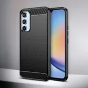 Infostyle Silikonski ovitek carbon za Samsung Galaxy A34 5G - Črna Črna/TPU silikon