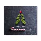 tulup.si Steklena podloga za rezanje Zima božična drevesa Christmas 2x30x52 cm