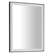 SAPHO Elegantno LED Ogledalo GANO 60x80cm, Črna - Popolna Osvetlitev za Vašo Kopalnico