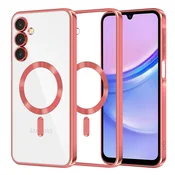 Ovitek Techsuit Luxury Crystal MagSafe za Samsung Galaxy A15 - rdeč