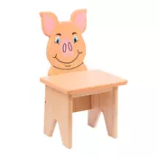 Personalized Wooden Kids’ Chair – Unique Design & Premium Quality! – Pig