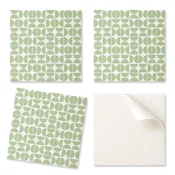 shumee Paket samolepilnih vinilnih ploščic z abstraktnim okroglim vzorcem 9x30x30 cm