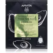 Apivita Express Beauty Avocado vlažilna tekstilna maska za pomiritev kože 10 ml