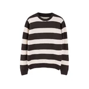 Trendyol Pulover temno rjava/bela
