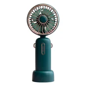 INF Zložljiv polnilni ročni ventilator 4800mAh, 3-hitrostni, z vrvico Green, (5000310484)
