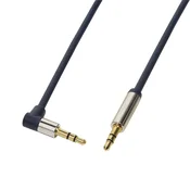 shumee Logilink avdio kabel, 3,5 mm 3-pinski/M (90°) na 3,5 mm 3-pinski/M, moder, 1,5 m