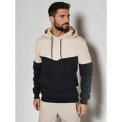 Bluza męska basic z kapturem beżowa Dstreet