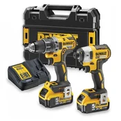 DEWALT KOMPLET IZVIJAČA 18 V DCD791 + IZVIJAČI 2 x 5,0 Ah DCF887 + KOVČEK TSTAK DCK268P2T
