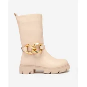 Resti Womens slip-on ankle boots with camel Mekira insulation - Footwear