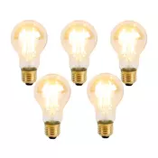 Komplet 5 E27 3-stopenjskih zatemljivih LED žarnic A60 Goldline 5W 530lm 2200K