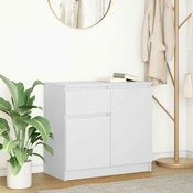 Komoda s predalom bela 71x35x65 cm inženirski les
