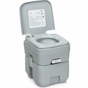WC za kampiranje 20L + 12L, prenosno potovalno stranišče – sivo