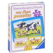 Puzzle - my first puzzles - Dobri živalski prijatelji, 3 x 6 delov