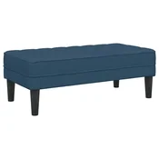 Vidaxl klop z blazino Modra 113 x 57 x 39 cm blago