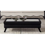 Casa Padrino luxury Art Deco coffee table with black glass top - Made in Italy