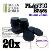 Peana PLASTICO Redonda / Plastic Round Base 25mm - PACKx20