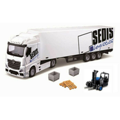 Bburago 1:43 MB Logistika Actros SEDIS z viličarjem in dodatki