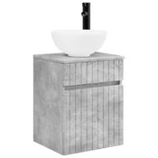 vidaXL Visoka umivalnik s police Betonsko siva 39 x 41 x 64,5 cm