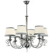 Casa Padrino luxury baroque crystal chandelier silver/cream A� 73 cm