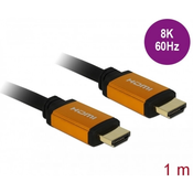 DeLOCK 85727 HDMI cable 1 m HDMI Type A (Standard) Black,Gold