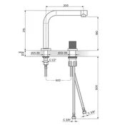 Baterija podgradna za lavabo - jednorucna - visoka 230409BG