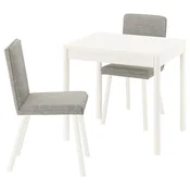 TONSTAD/TONSTAD Miza in 2 stola, krem bela/Viarp bež/rjava krem bela, 80/120x70 cm