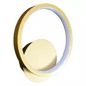 Moderna vertikalna stenska svetilka O20cm nevtralna barva LED 7W zlata HOOP Milagro