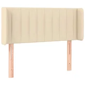 Vidaxl Vzglavje z ušesi krem 93x16x78/88 cm blago