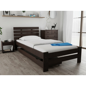 Postelja PARIS povišana 90 x 200 cm oreh Posteljno dno: Brez posteljnega dna, Vzmetnica: Vzmetnica Somnia 17 cm